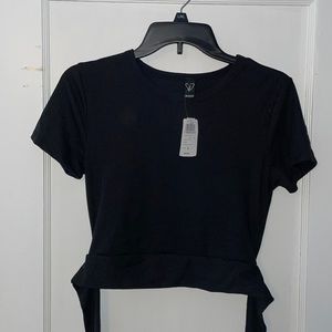 Windsor Tie Back Cropped Tshirt